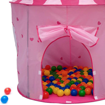 LittleTom Bällebad Mädchen Kinderzelt für Drinnen & Draussen - 100x100x135 Spielzelt Kinder Bällebad