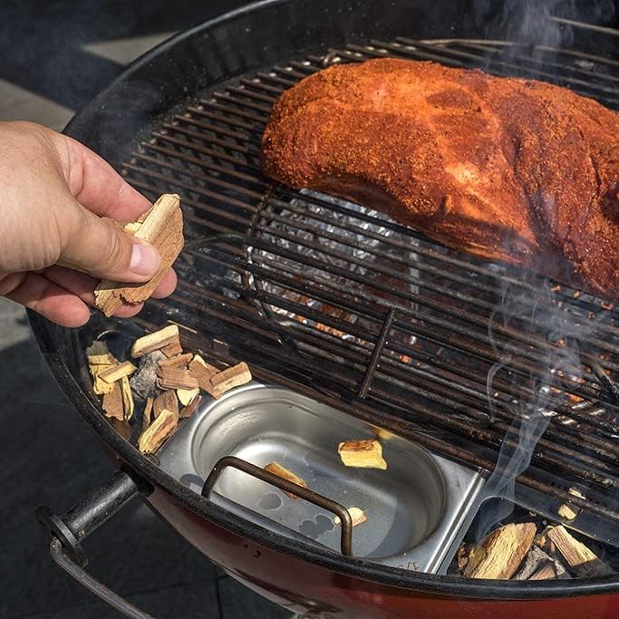 Kugelsmoker für 47cm Weber Kugelgrills - Mach einen Smoker aus deinem Kugelgrill - Edelstahl - Ø 47c