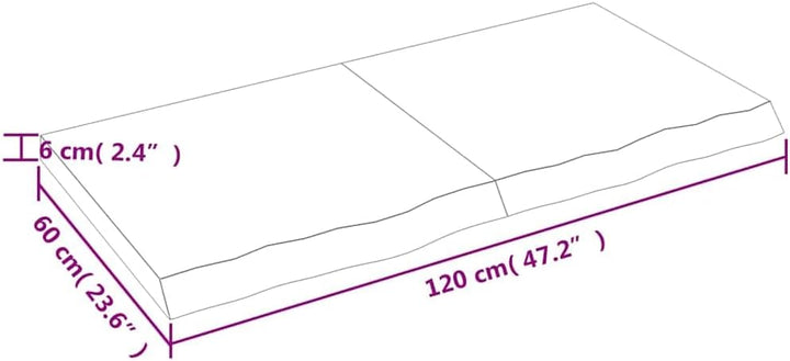 vidaXL Waschtischplatte, Tischplatte für Badezimmer, Massivholzplatte mit Naturkante, Holzplatte Arb