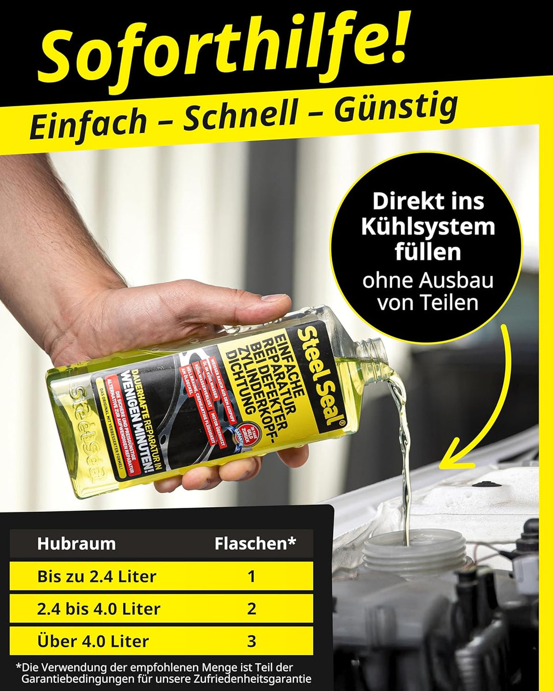 STEEL SEAL - Einfache Reparatur defekter Zylinderkopfdichtungen - Kopfdichtung Dichtmittel mit verbe