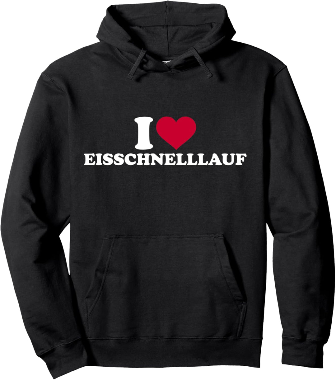 Ich liebe Eisschnelllauf Pullover Hoodie