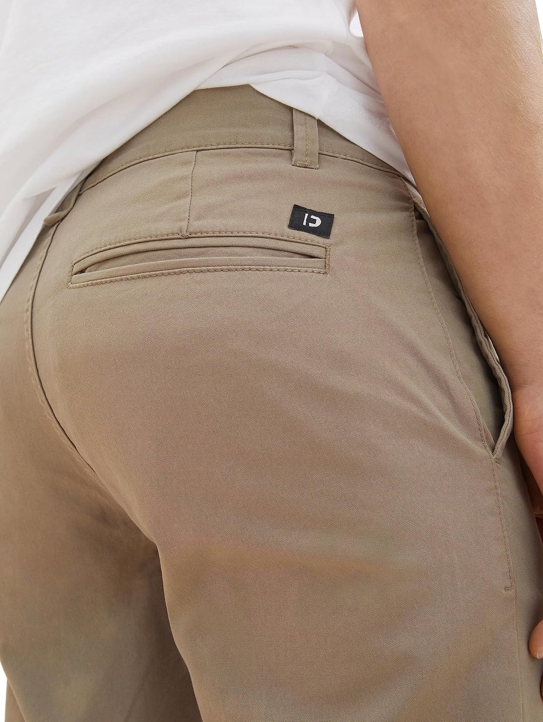 TOM TAILOR Denim Herren Slim Fit Chino Hose aus Baumwolle 30W / 34L 10941 - Coastal Fog Beige, 30W /