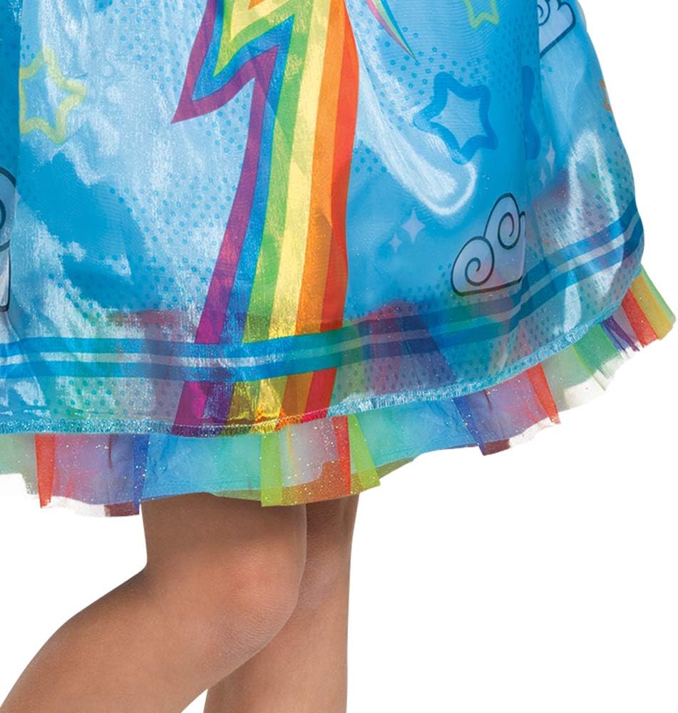 Disguise Rainbow Dash Klassisches Mädchenkostüm Mediano (7-8) Blau und Regenbogen, Mediano (7-8) Bla