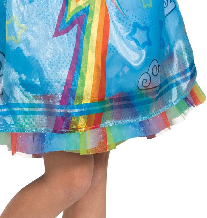 Disguise Rainbow Dash Klassisches Mädchenkostüm Mediano (7-8) Blau und Regenbogen, Mediano (7-8) Bla