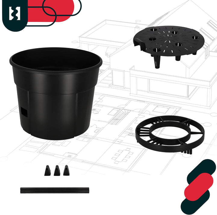 KOTARBAU® 2er Set Tomatentopf - Rankhilfe mit Folie - H: 153 cm - mit Tomatenhaube ⌀ 40 cm - Tomaten