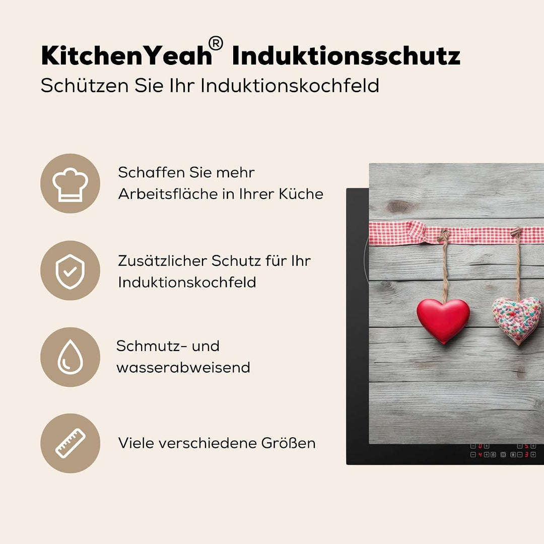 KitchenYeah© Herdabdeckplatte Einteilig Ceranfeld Abdeckplatte für | 71x52 cm - Induktionsschutz Cer