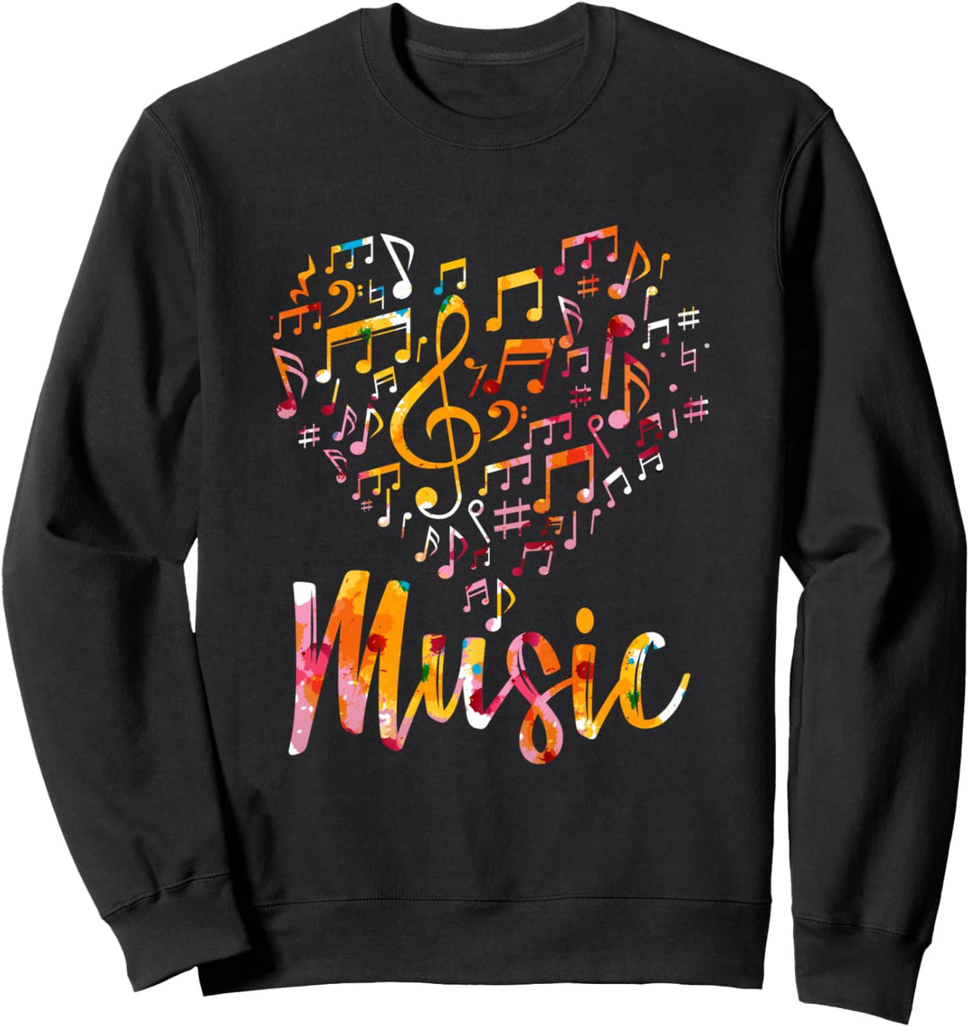 Musiker Geschenk Notenschlüssel Musik Sweatshirt