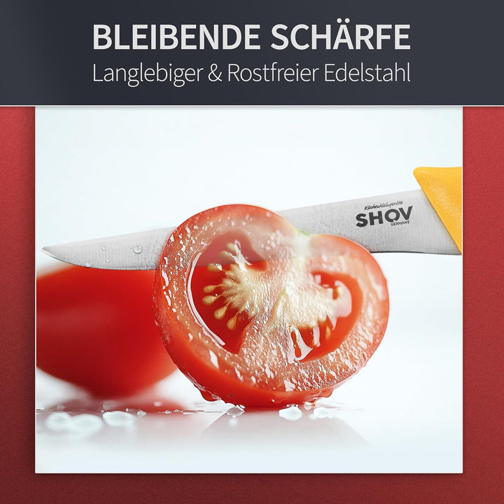 Shov Küchenmesser Set – Premiumqualität | Profi Küchenmesser | Kochmesser Set | Fleischmesser | Ausb