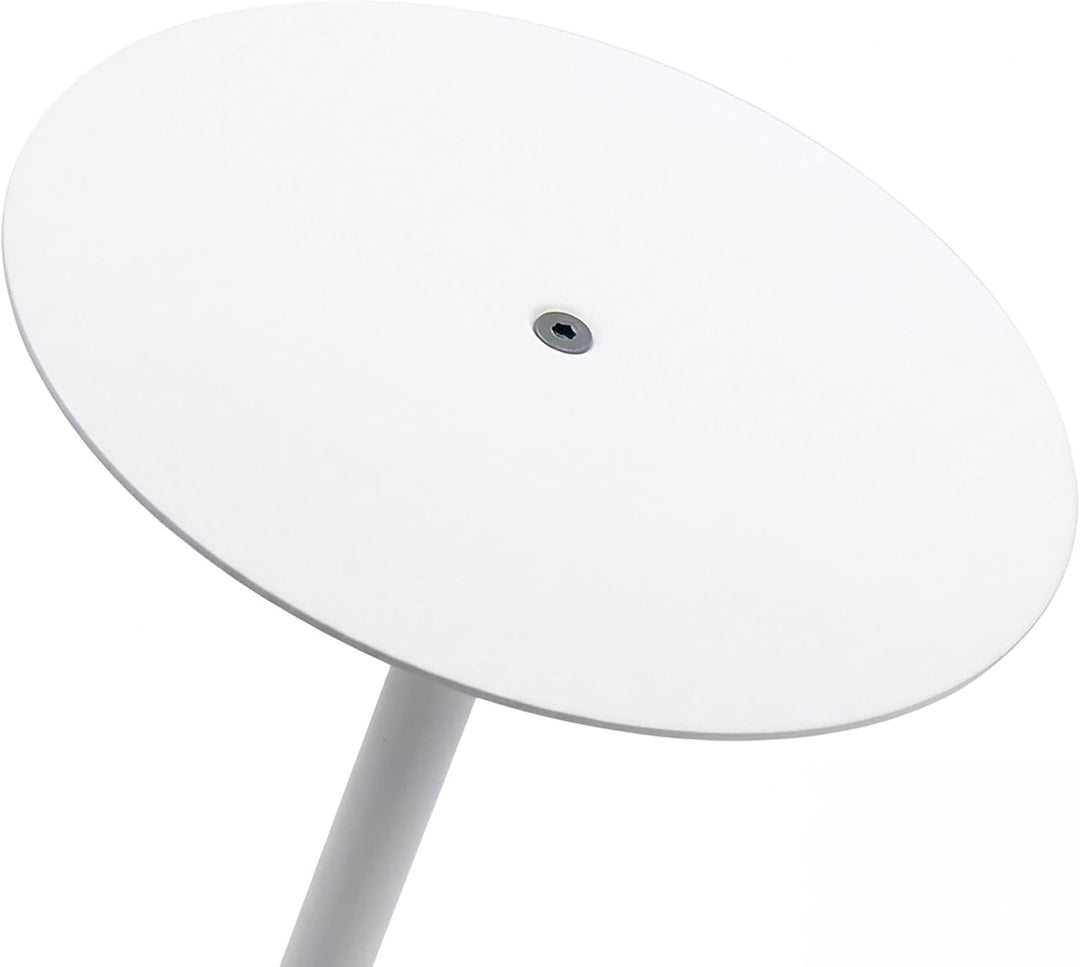 Spetebo Metall Beistelltisch rund weiss - Ø 35 cm - Couchtisch im Bistrotisch Design - Wohnzimmertis