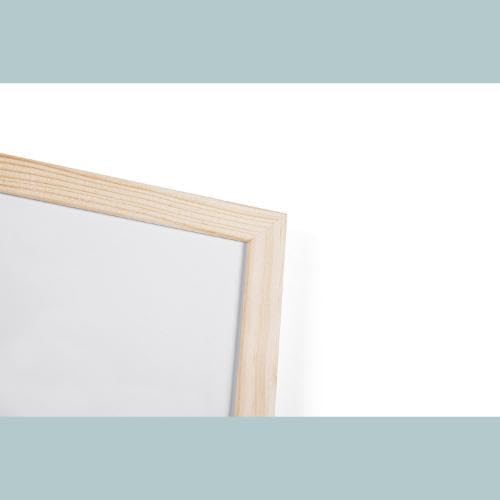 Bi-Office Budget Whiteboard mit Holzrahmen, trocken abwischbar, 5 Grössen wählbar, 80 x 60 cm 80x60