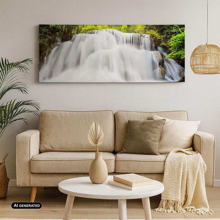 Wandbilder Dekoration Wohnzimmer Park natur landschaft Panorama Bilder auf Leinwand 120x50cm Leinwan