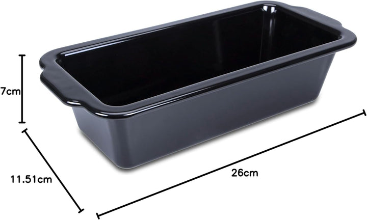 Städter we love baking Brotbackform EMAILLE Black Edition, 26x11,5cm, kratz- & schnittfeste Backform