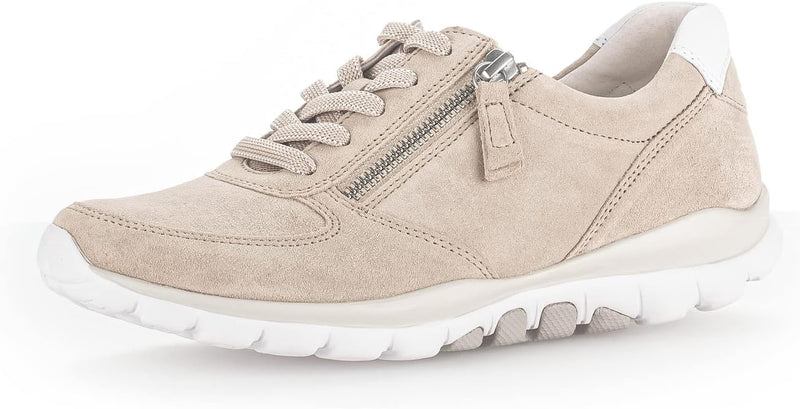 Gabor Damen Low-Top Sneaker, Frauen Halbschuhe,Wechselfussbett 36 EU Beige Oasi Weiss, 36 EU Beige O