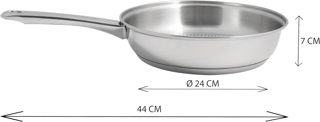 Artame ART91924 Nordico, Bratpfanne Ø 24 cm, dreifacher Boden, hitzebeständiger Griff, Wabenboden, a