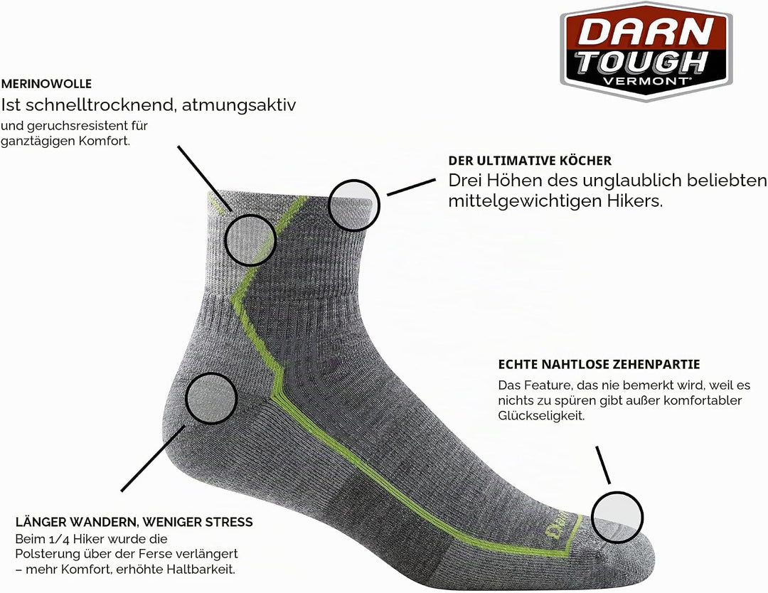 Darn Tough Herren Modern Socken M Onyx Black, M Onyx Black