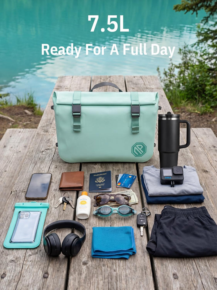 niphean IPX7 wasserdichte Tasche mit Magnetischem Einhandverschluss, Robuste Wasserdichter Beutel fü