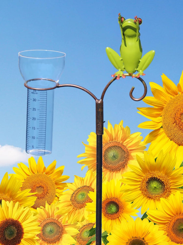 Pommerntraum ® | Regenmesser Niederschlagsmesser Pluviometer + Meisenknödelhalter - tolle Gartendeko