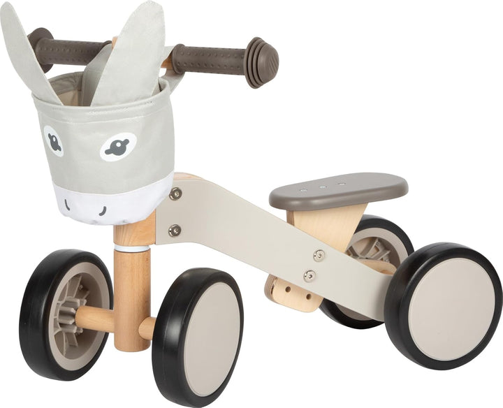 small foot Rutscher Esel aus Holz, mit verstellbarem Sitz und Lenkertasche im Esel-Look, Fahrzeug fü