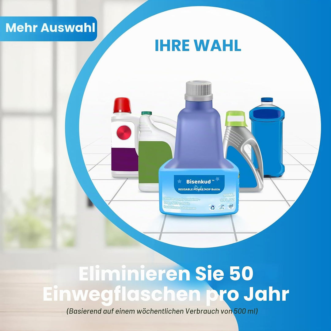 Wiederverwendbare Nachfüllflasche für Swiffer® WetJet™ Spray Mop, Nachfüllflasche 500 ml, inklusive