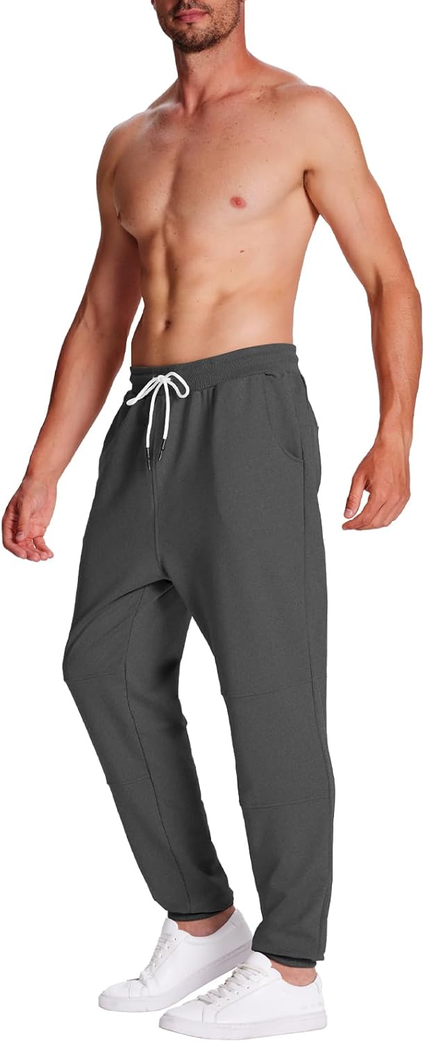 FEDTOSING Jogginghose Herren Fitness Spotshose Slim Fit Trainingshose Sweatpants Chino Baumwolle Tas