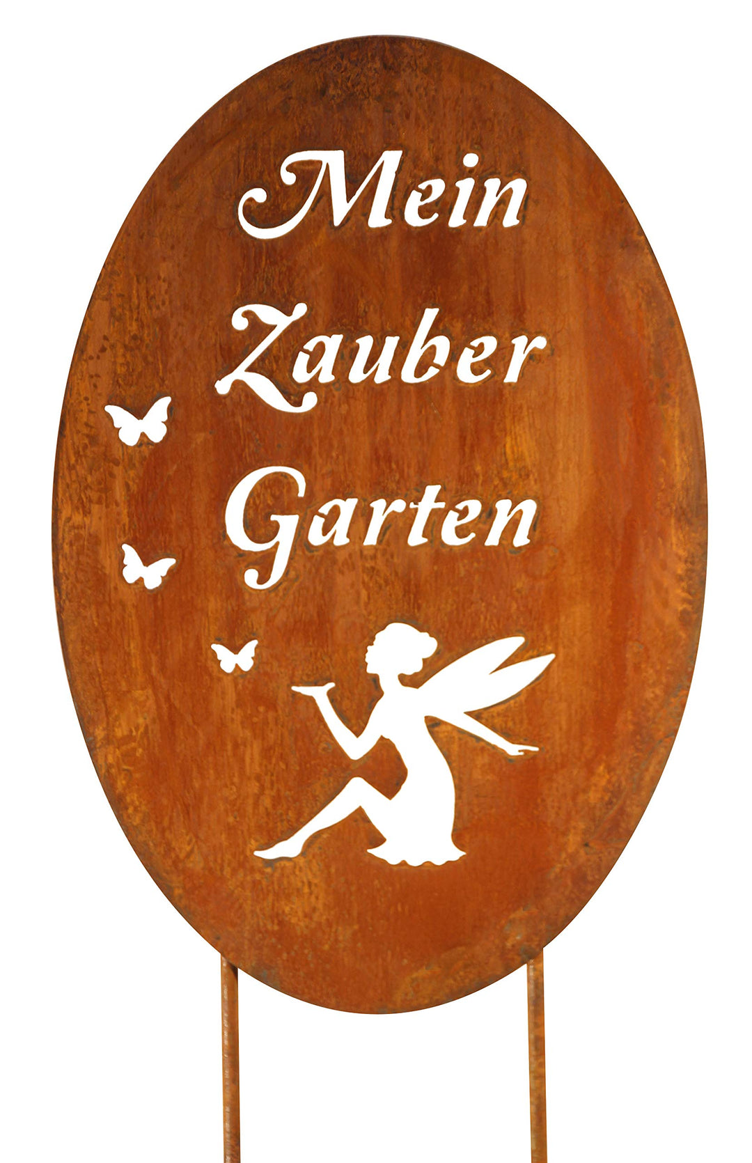 Bornhöft Schild/Spruchtafel Gartenschild Edelrost Rost zum Einstecken rostige Gartendeko (Zaubergart
