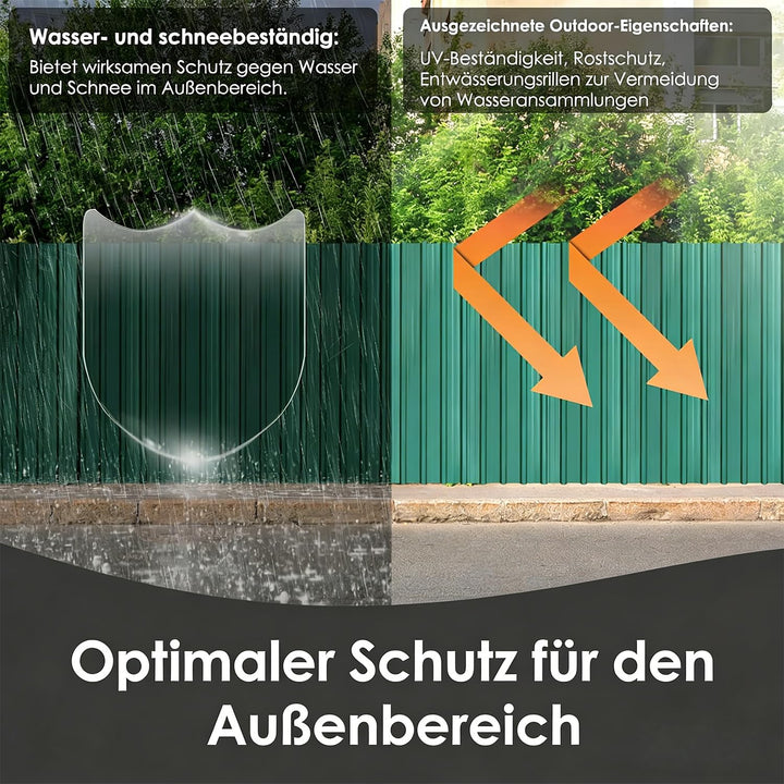 24 Stück Trapezblech Profilblech Set 115x45cm, 6.21 m² Dachblech verzinkter Stahl 0,25mm, Dachplatte