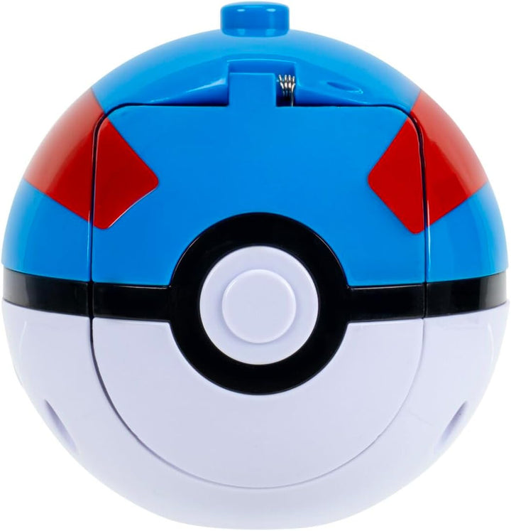 Pokémon PKW4936 Pikachu Battle Spinner Pack | Battle Spinner mit Superball-Launcher