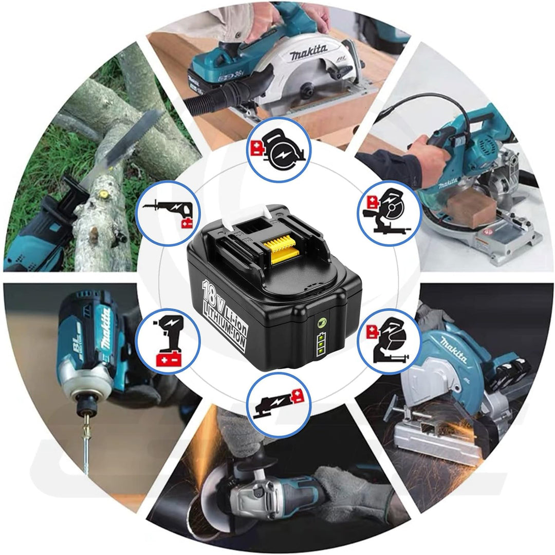 Für Makita Ladegerät &amp; Akku für Makita BL1830 BL1840 BL1850 BL1850B DC18RA DC18RC DC18RD 7,2V~18 V L