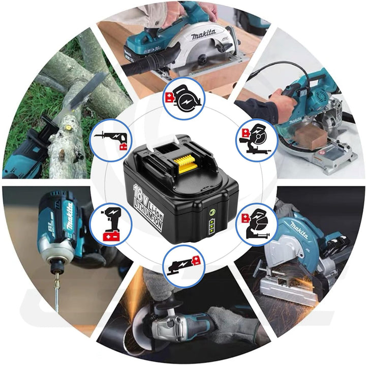 Für Makita Ladegerät & Akku für Makita BL1830 BL1840 BL1850 BL1850B DC18RA DC18RC DC18RD 7,2V~18 V L