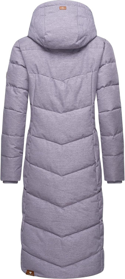 Ragwear Damen atmungsaktiver Wintermantel Warmer wasserdichter Steppmantel lang mit Kapuze Pavla Lon