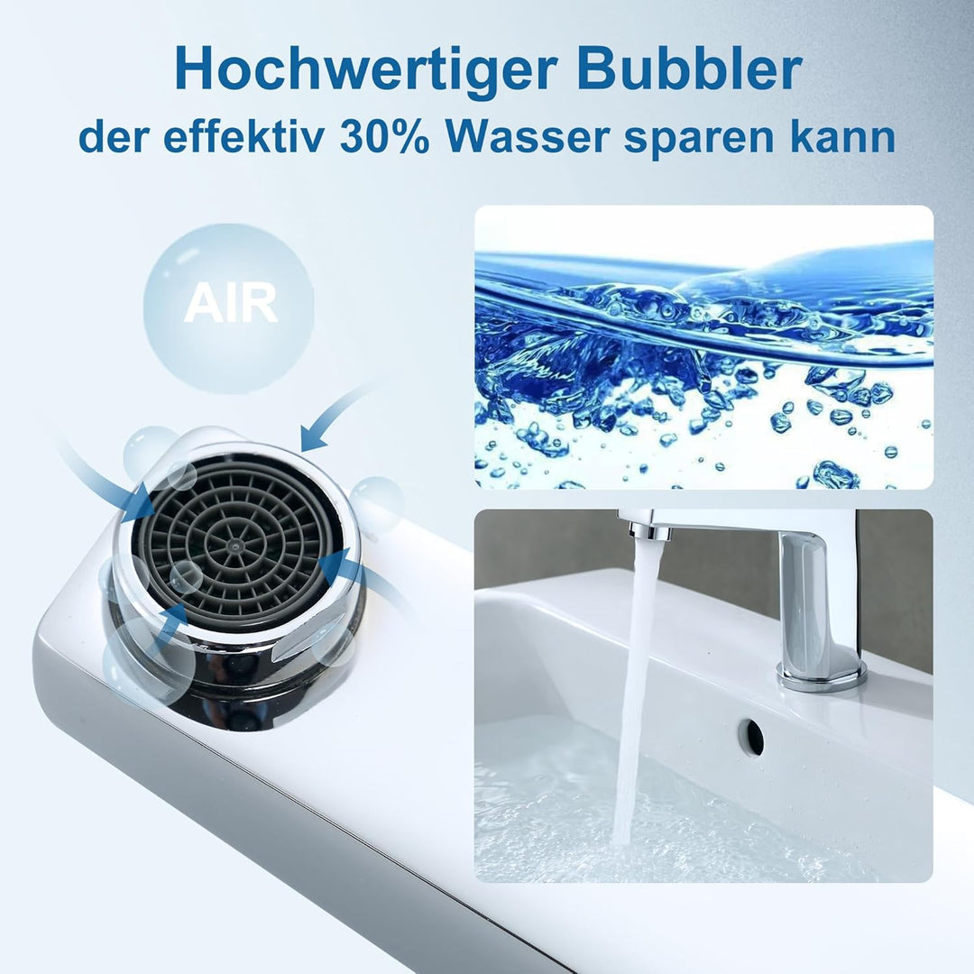 Florenta Wasserhahn Bad Messing Einhebel-Waschtischarmatur mit 50cm Anschluss, Chrom Einhandmischer