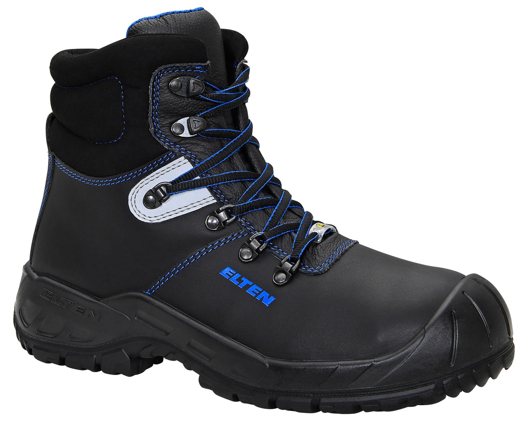 ELTEN Sicherheitsschuhe ALESSIO Steel Rubber XXW Mid ESD S3, Damen und Herren, Leder, Stahlkappe, le