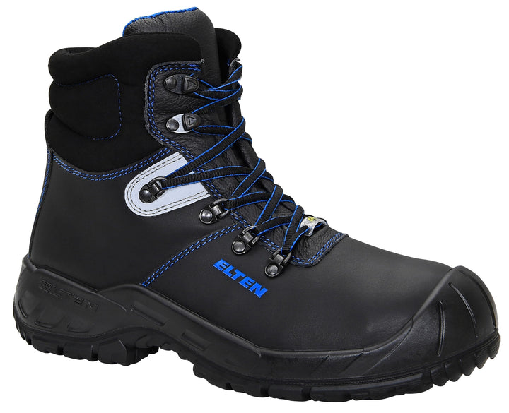 ELTEN Sicherheitsschuhe ALESSIO Steel Rubber XXW Mid ESD S3, Damen und Herren, Leder, Stahlkappe, le