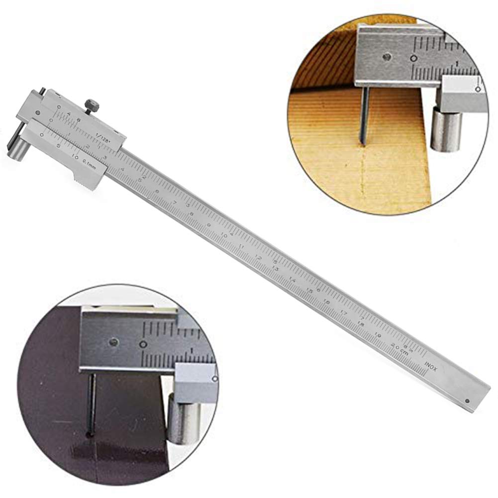 Messschieber, 0-200 MM Parallel-Messschieber Edelstahl Messschieber Metrisch und Zoll Masseinheit(0-