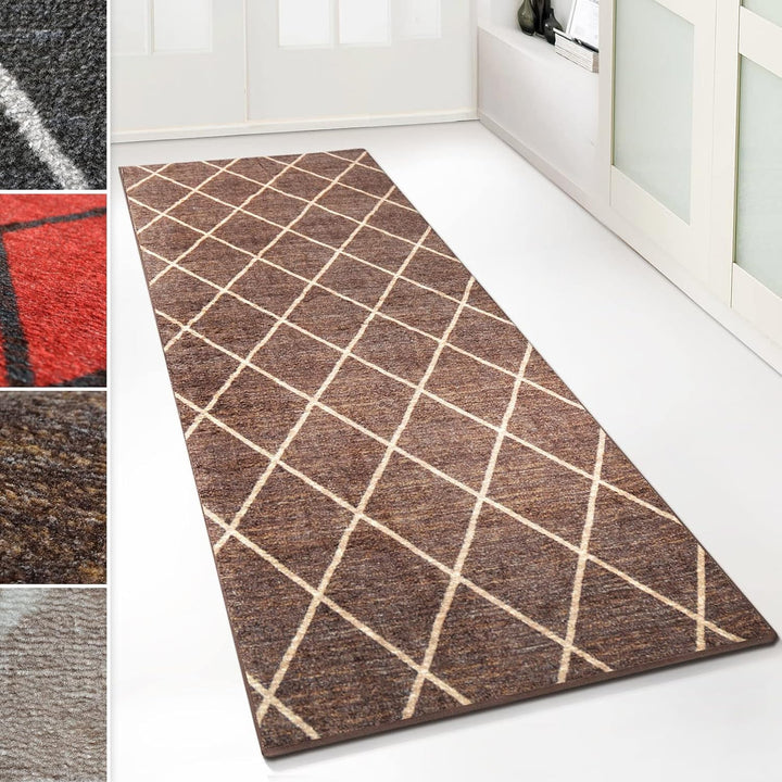 Floordirekt Teppich-Läufer Cosenza | Modernes Rauten-Design | Hochwertige Verarbeitung | Rutschhemme