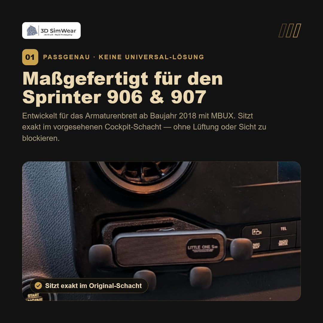 Generisch Logic-Mount Sprinter-Edition: Profi-Smartphonehalter für Mercedes Sprinter 906/907 Bj. 202