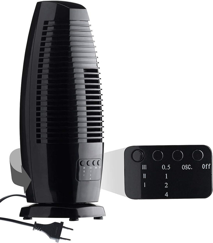 Sichler Haushaltsgeräte Ventilator oszillierend: Design-Tischventilator, Oszillation, Timer, 3 Gesch