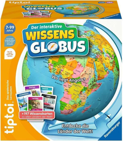 Ravensburger tiptoi® Spiel 00107 - Der interaktive Wissens-Globus - Lern-Globus für Kinder ab 7 Jahr