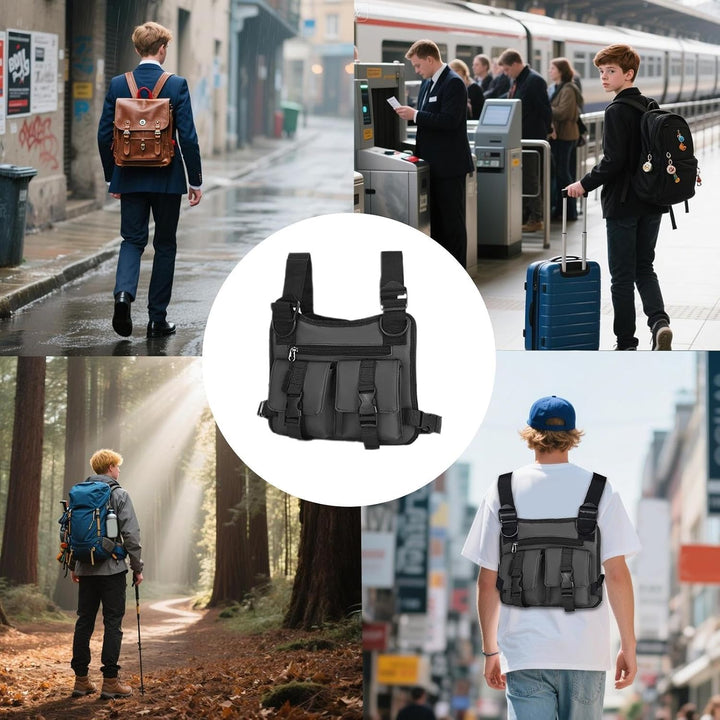 Brusttasche für Männer Leichtes Wander Brustgurt | Rucksäcke Für Pendeln Camping Training Radfahren