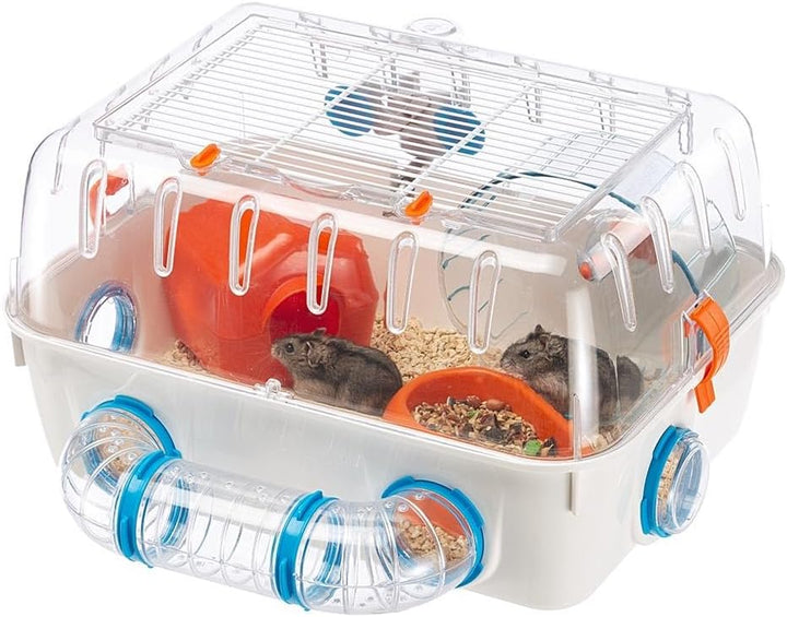 Ferplast Hamsterkäfig, COMBI 1 Nagerkäfig, Kleintierkäfig, Hamsterzubehör inklusive, 40 x 33 x h 23