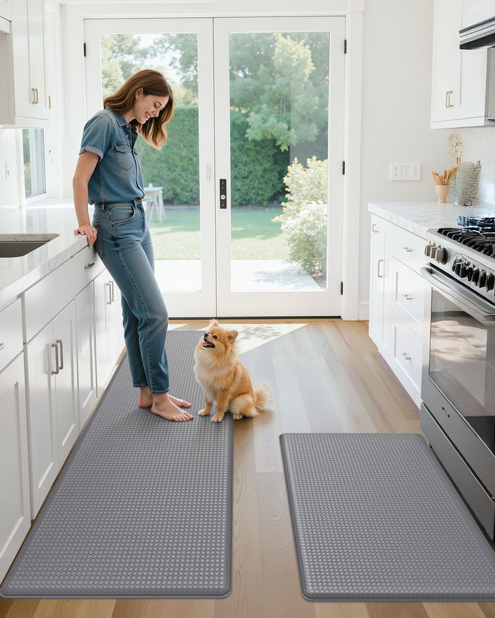 Color G Küchenläufer 2 Stück, küchenteppich waschbar rutschfest, Teppich küche mit Ölfest und Wasser