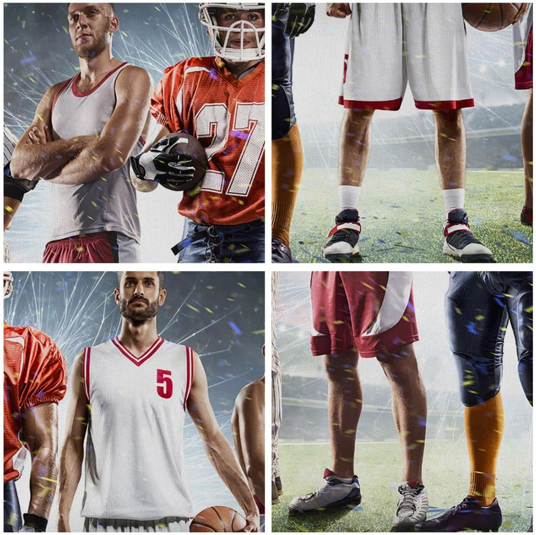 Bilder auf Leinwand 100x70cm Leinwandbild mit Rahmen Sport Sportler Gross Wanddeko Bild Schlafzimmer