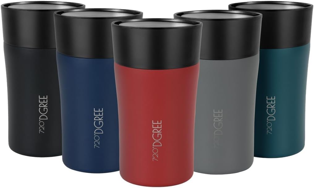 720°DGREE Thermobecher 210ml “PleasureToGo 2.0” - 3 Grössen, 3h Heiss, 6h Kalt, Auslaufsicher, BPA-F