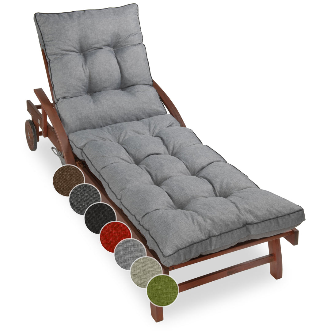 sunnypillow Liegenauflage 200 x 60 - Auflage für Gartenliege extra dick 13cm - Outdoor, wasserdicht,