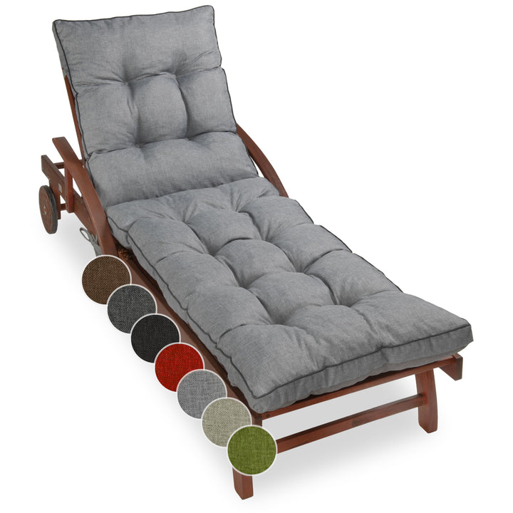 sunnypillow Liegenauflage 200 x 60 - Auflage für Gartenliege extra dick 13cm - Outdoor, wasserdicht,