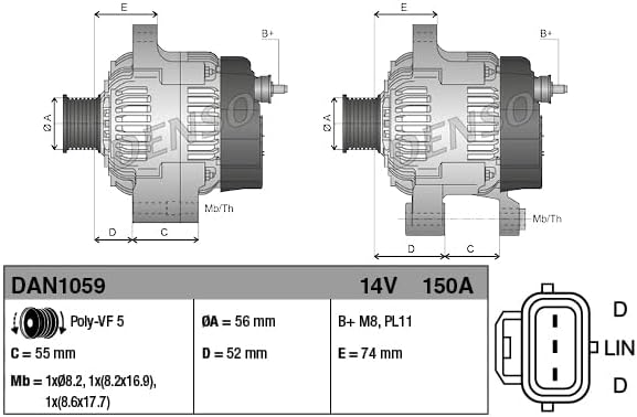 DENSO DAN1059 Generator