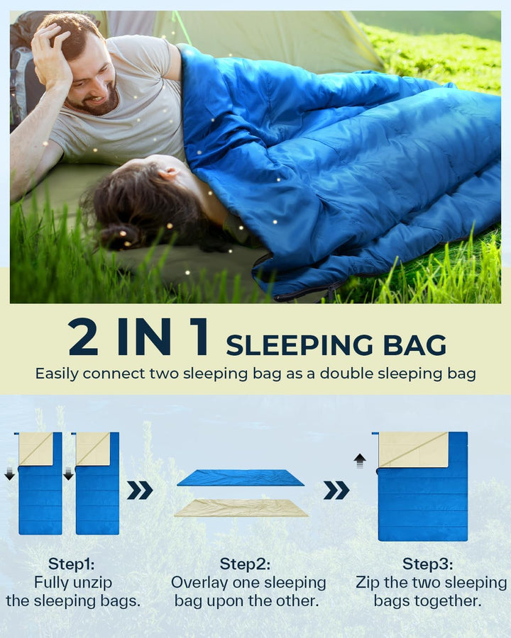 Schlafsack - Ohuhu Kleines Packmass &amp; Ultraleicht (860g) Sommer Schlafsack Deckenschlafsack Indoor O