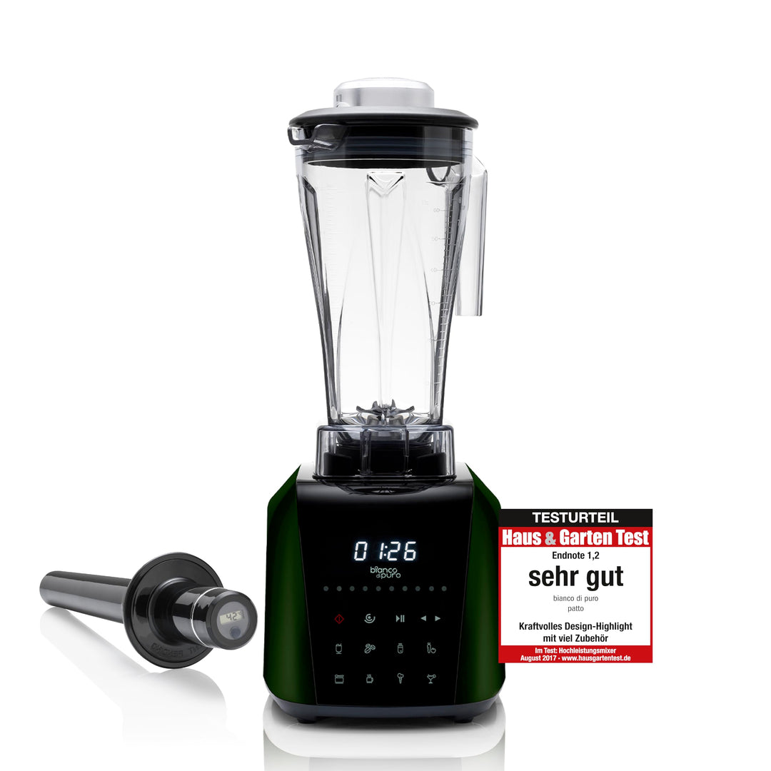 Hochleistungsmixer Patto inkl. AufsatzTri-Set Smoothie Maker 8 Mixprogramme 2 Liter Mixbehälter BPA-