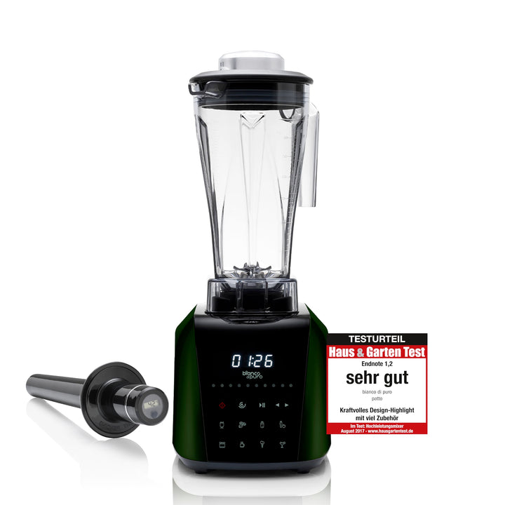 Hochleistungsmixer Patto inkl. AufsatzTri-Set Smoothie Maker 8 Mixprogramme 2 Liter Mixbehälter BPA-