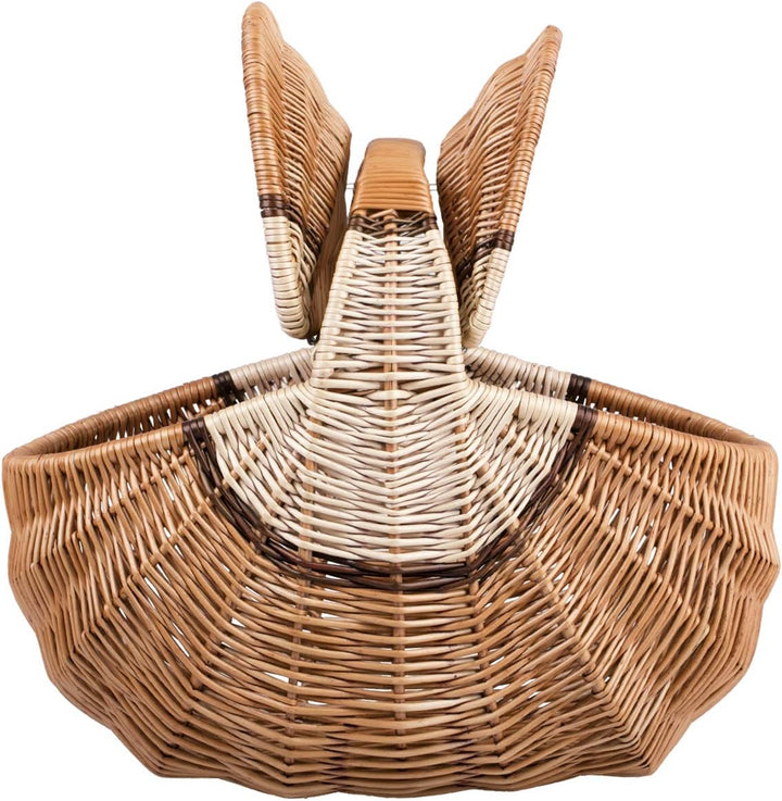 e-wicker24 Alles aus Weide Picknickkorb aus Weide Weidenkorb mit dem Deckel grosser Aufbewahrungskor